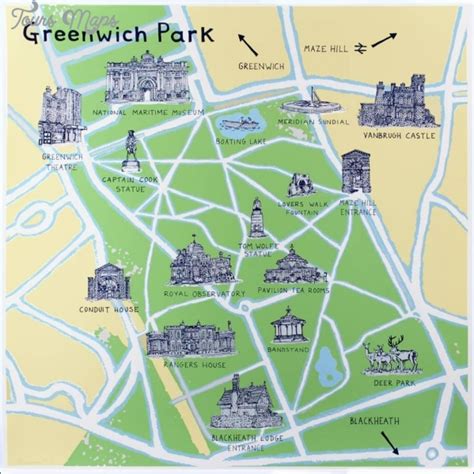 Map Of Greenwich England - ToursMaps.com