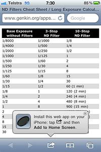 ND Filters Long Exposure Quick Reference Charts and Cheat Sheets | Fine ...