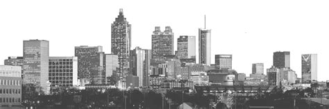 Downtown Atlanta Skyline Black and white Cityscape Photograph - atlanta ...