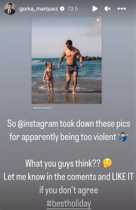 Gorka Marquez furious as Instagram deletes holiday snaps dubbed 'too ...