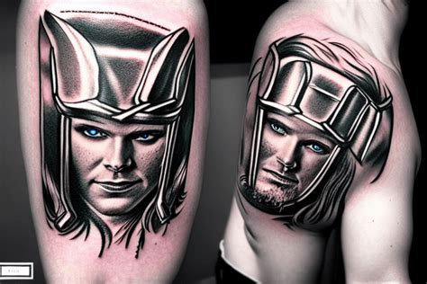 Thor Nordic Tattoo Graphic · Creative Fabrica