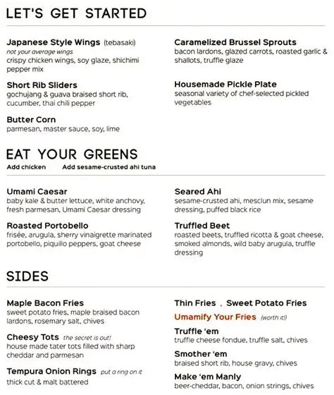 Umami Burger Menu, Menu for Umami Burger, Hollywood, Los Angeles - Urbanspoon/Zomato