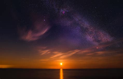 constellation, evening, horizon, ocean, sea, sky, stars wallpaper - Coolwallpapers.me!