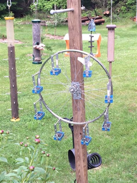 Items similar to Ferris Wheel Bird Feeder Designed from Recycled Bicycle Wheel on Etsy