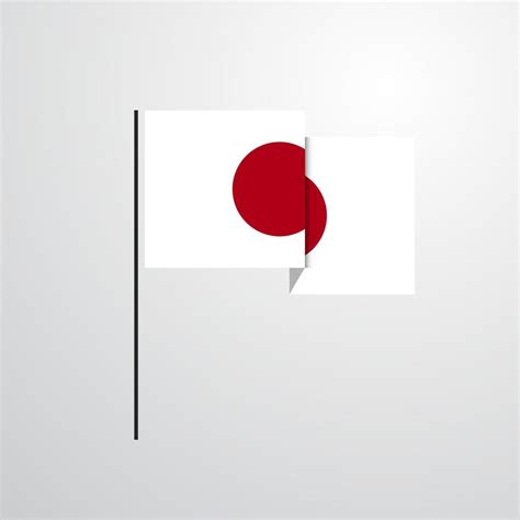 Japan waving Flag design vector 14233046 Vector Art at Vecteezy