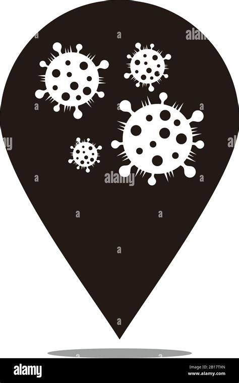 influenza virus epidemic zone location symbol vector Stock Vector Image & Art - Alamy