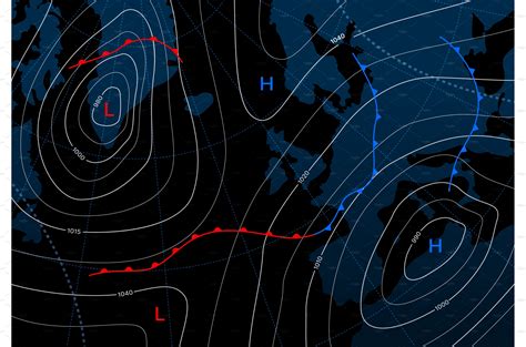 Forecast weather isobar map | Illustrations ~ Creative Market