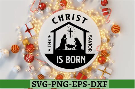 Christ the Savior is Born SVG Graphic by DESIGNISTIC · Creative Fabrica