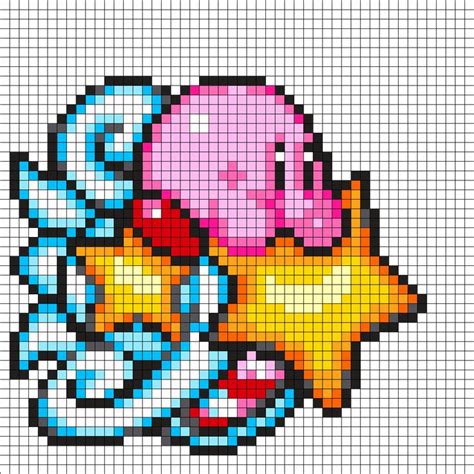 Kirby_Star_Rider by HoshiNoKaabi on Kandi Patterns | Grille pixel art ...