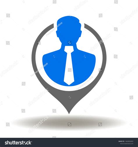 Placement Logo Businessman Location Pin Icon: vector de stock (libre de regalías) 1460890493 ...