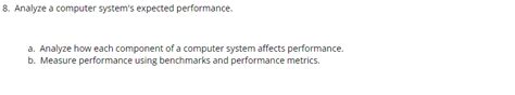 Solved Analyze a computer system's expected performance.a. | Chegg.com