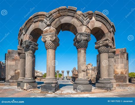 The Ruins of the Zvartnots Ancient Temple, Armenia Stock Photo - Image of saint, travel: 74917532