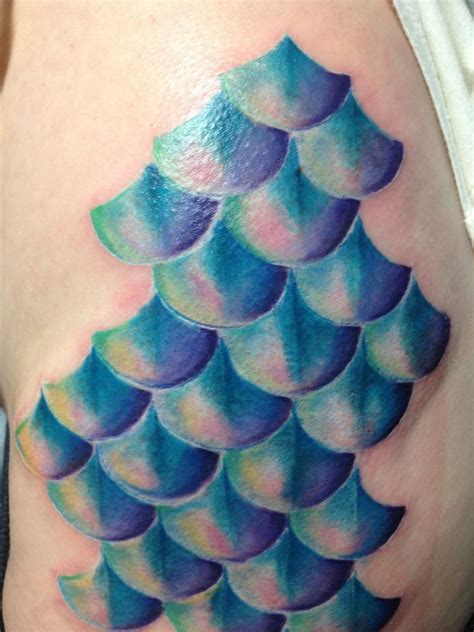 Mermaid scales tattoo, Scale tattoo, Trendy tattoos