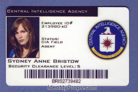 CIA Central intelligence agency sydney anne bristol ID card by identity.props, via Flickr ...