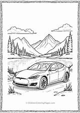 Tesla Coloring Pages  Free PDF Printables 🏎🚗🚔♦🤖 Children sketch template