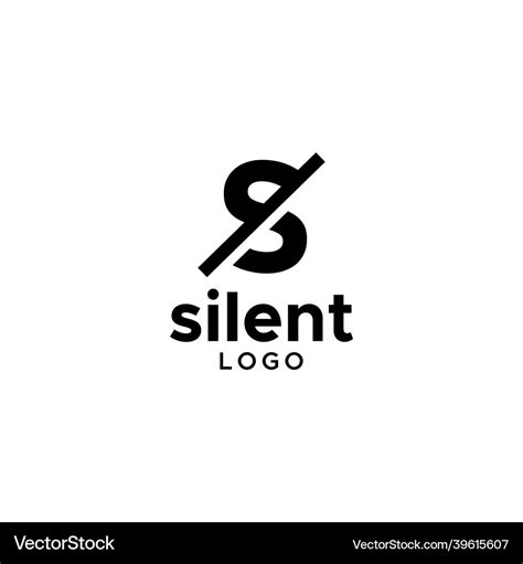 Silent logo Royalty Free Vector Image - VectorStock