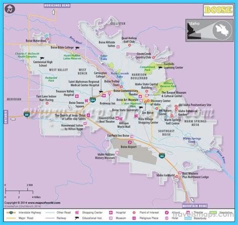 Map of Boise Idaho - TravelsMaps.Com