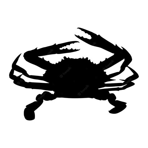 Premium Vector | Crab silhouette vector black color on white background