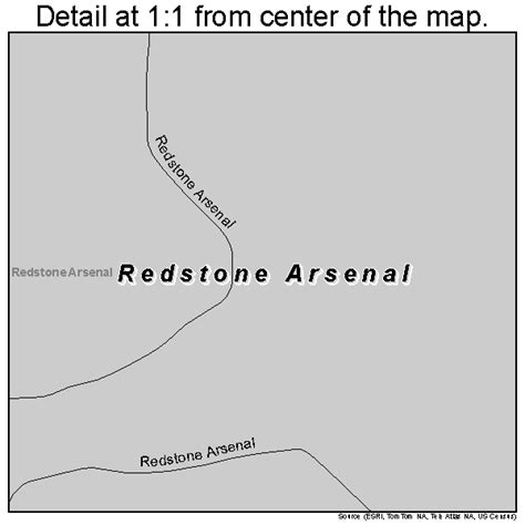 Redstone Arsenal Alabama Street Map 0163912