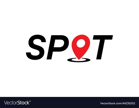 Spot location logo design Royalty Free Vector Image