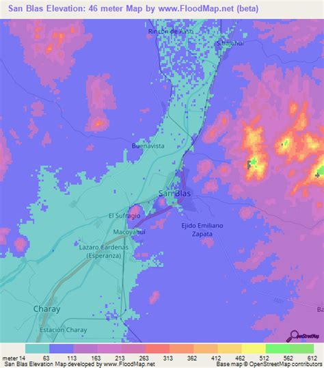 Elevation of San Blas,Mexico Elevation Map, Topography, Contour