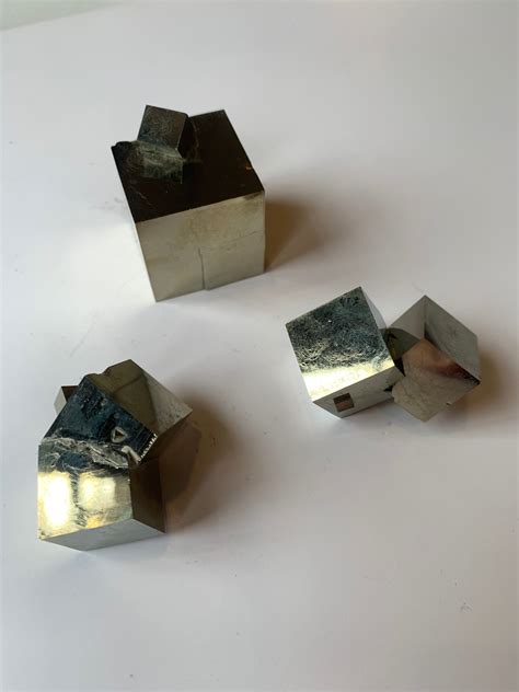 PYRITE CUBES// Natural Pyrite Cube Scultures// Healing Gemstone// Fools ...