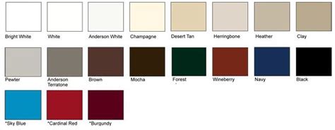 Therma Tru Door Color Chart