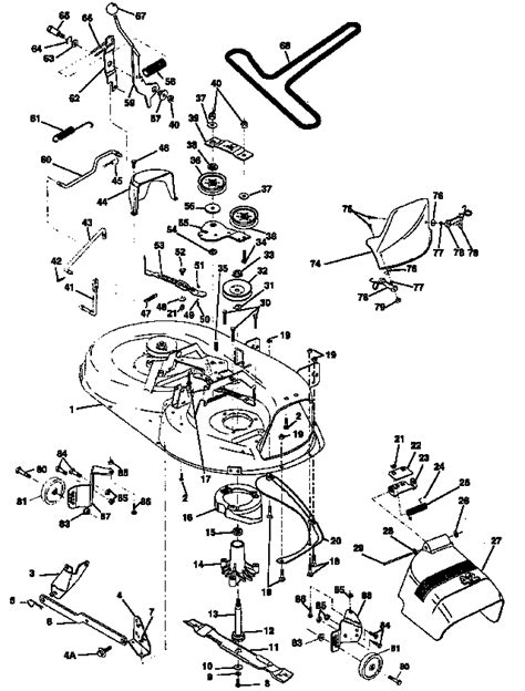 Craftsman 42 inch mower deck diagram