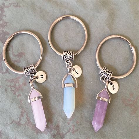 Crystal Triple Keychains/ 3 Crystal Key Chains/ Crystal