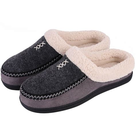 NOBLE - Mens Winter Indoor Outdoor Slippers Suede Lined Moccasin ...