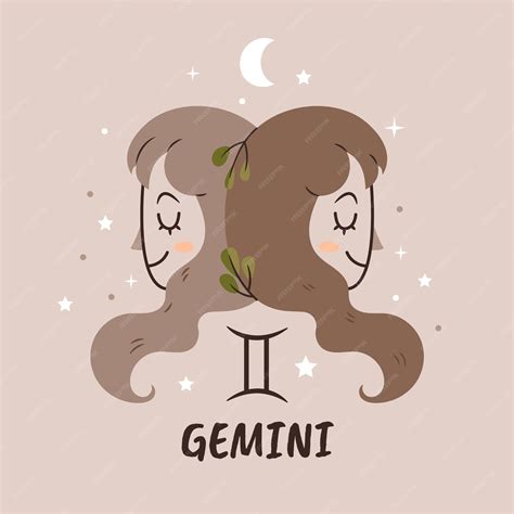 Premium Vector | Flat design gemini logo with leaves