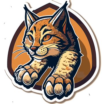 Sticker For A Bobcat Clipart Vector, Sticker Clipart, Bobcat Clipart ...