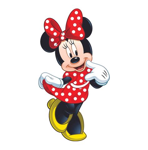 Minnie Mouse Polka Dots Cartoon Characters Decors Wall Sticker Art Design Decal for Girls Boys ...