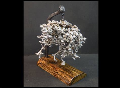 Fire Ant Hill Art Aluminum Casting Mounted on a Reclaimed