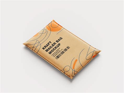 Free kraft paper mailing bag mockup - Instant Download