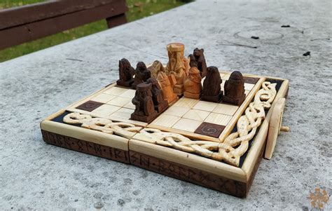 Viking Board Game Brandubh Handmade Wooden Board Game - Etsy