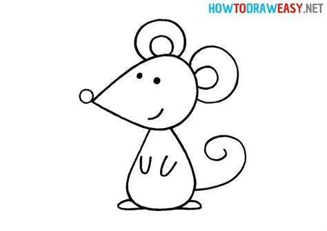 How to Draw a Mouse for Kids - How to Draw Easy | Mouse drawing, Children sketch, Cartoon mice ...