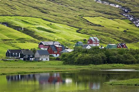 Beautiful View at Faroe Islands Stock Image - Image of boat, atlantic ...