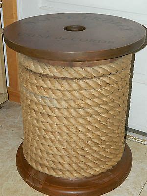 Rope Spool Side End Table "Saint Tropez Usine de Corde" Factory ...