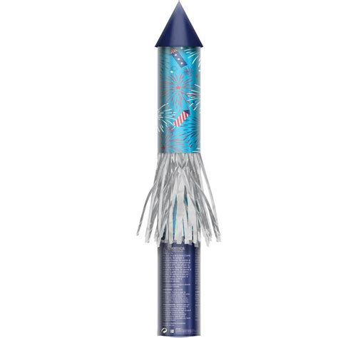 Patriotic Rocket Confetti Cannon, 22.8in | Party City