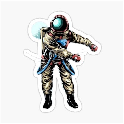 "Dancing Astronaut " Sticker for Sale by brahimkhirennas | Redbubble