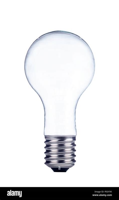 Empty light bulb isolated on white background Stock Photo - Alamy