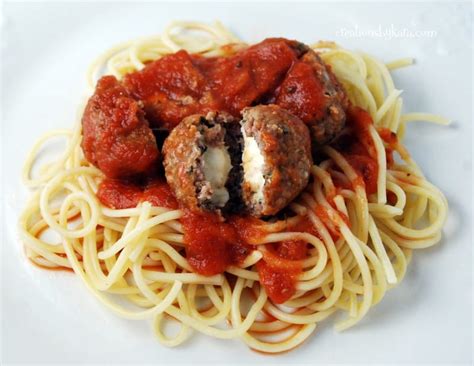 Mozzarella Stuffed Meatballs