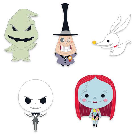 Disney Pin Set - Tim Burton's The Nightmare Before Christmas - Cute Characters