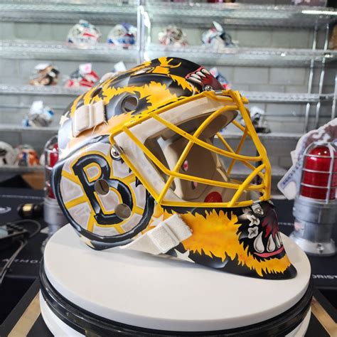 Linus Ullmark Boston Bruins Autographed Replica Goalie Mask with ''2023 ...