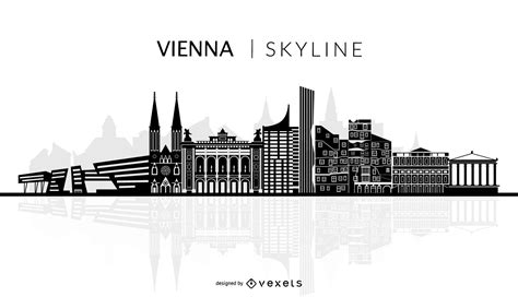 Vienna Skyline Silhouette Vector Download