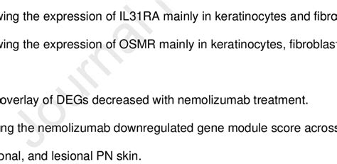 Nemolizumab effects in keratinocyte and fibroblast subtypes. | Download ...