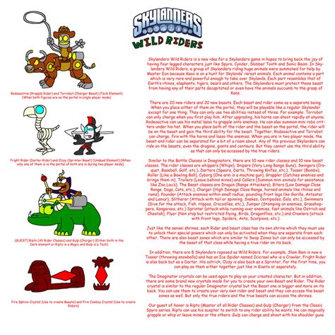 Skylanders Game Idea: Wild Riders by Blackrhinoranger on DeviantArt