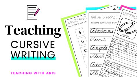 fun ways to teach cursive writing