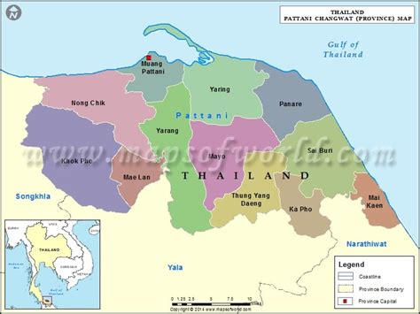 Pattani Map | Map of Pattani Province, Thailand